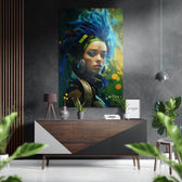 Futuristic Styles Brushed Aluminum Dibond Wall Art.