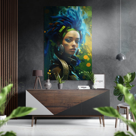 Futuristic Styles Brushed Aluminum Dibond Wall Art.