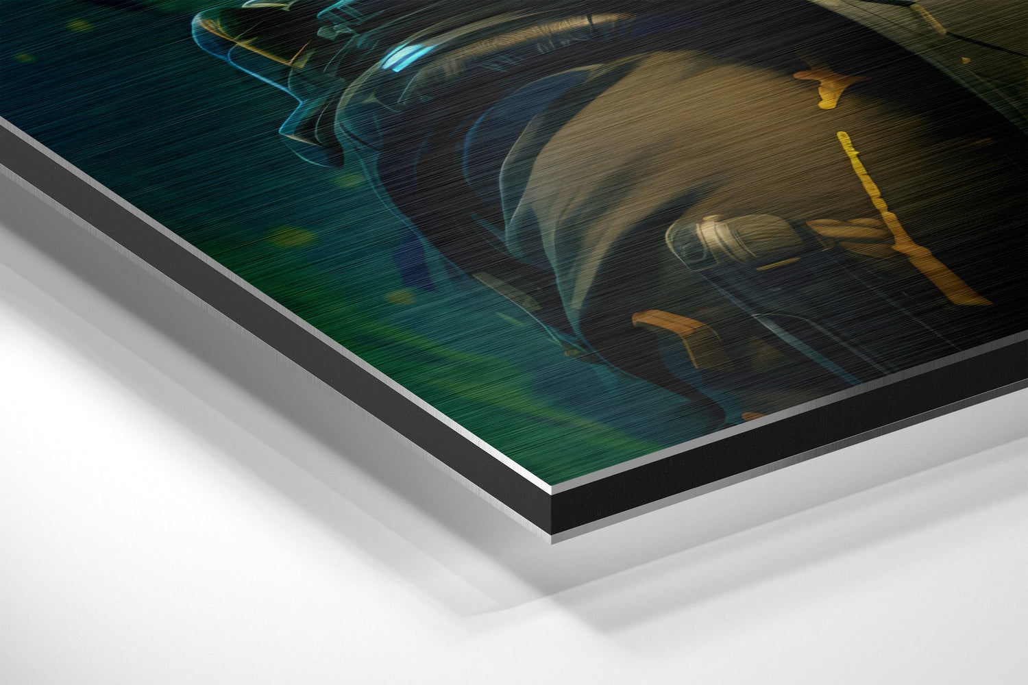 Futuristic Styles Brushed Aluminum Dibond Wall Art.