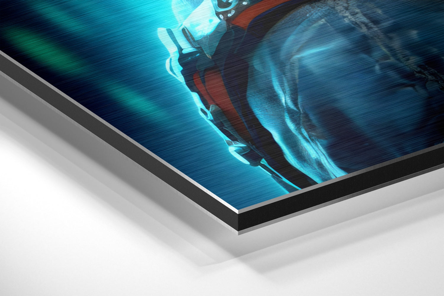 Futuristic Styles Brushed Aluminum Dibond Wall Art.