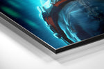 Futuristic Styles Brushed Aluminum Dibond Wall Art.