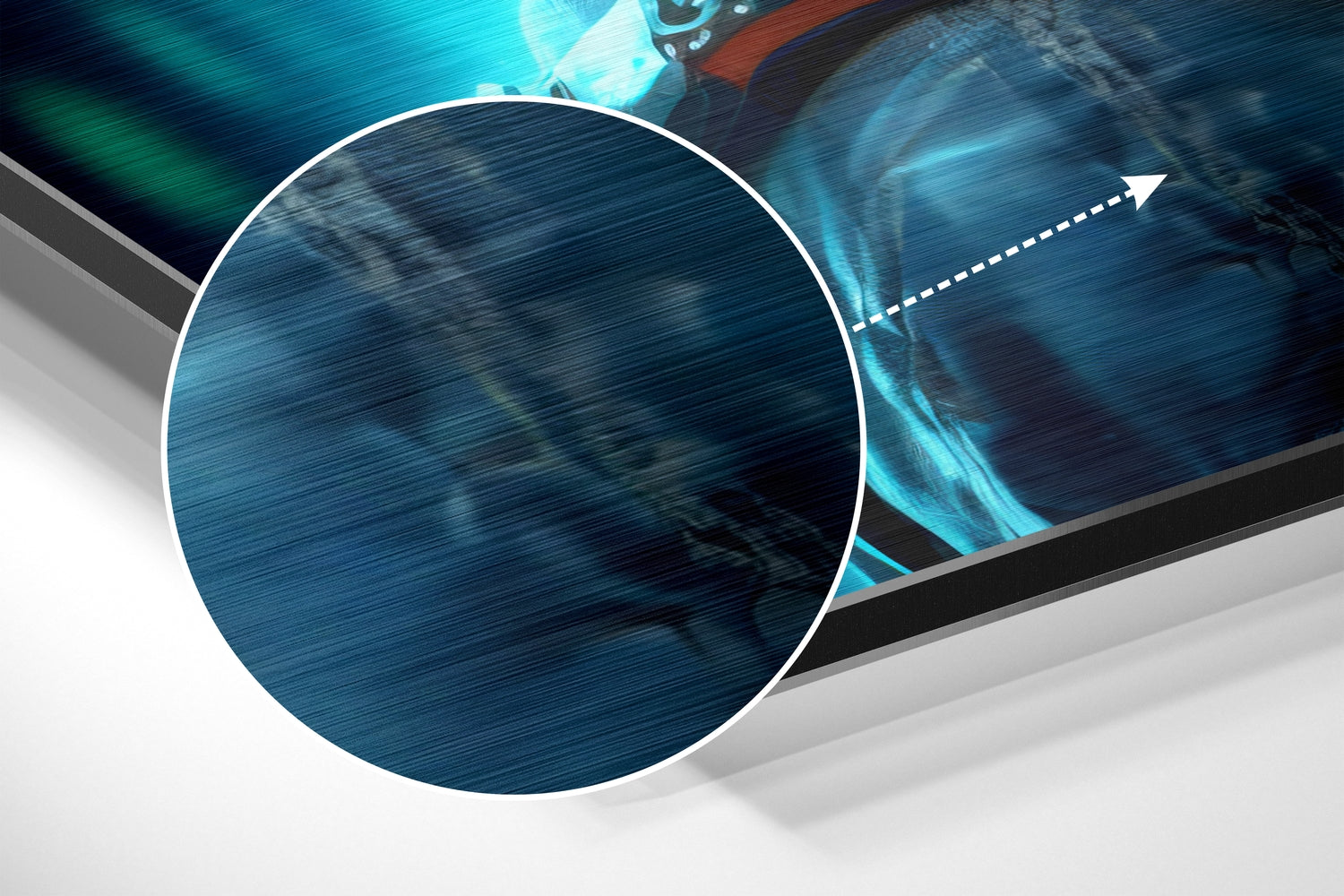 Futuristic Styles Brushed Aluminum Dibond Wall Art.