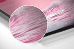 Surf in Pink Planet Brushed Aluminum Dibond Wall Art.