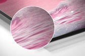 Surf in Pink Planet Brushed Aluminum Dibond Wall Art.