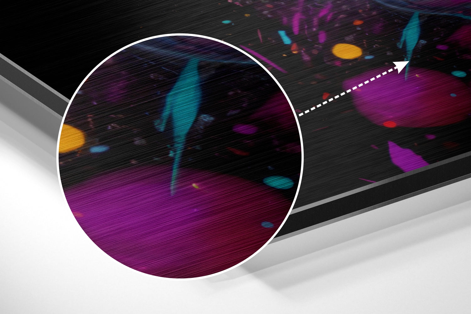 Einstein Brushed Aluminum Dibond Wall Art.