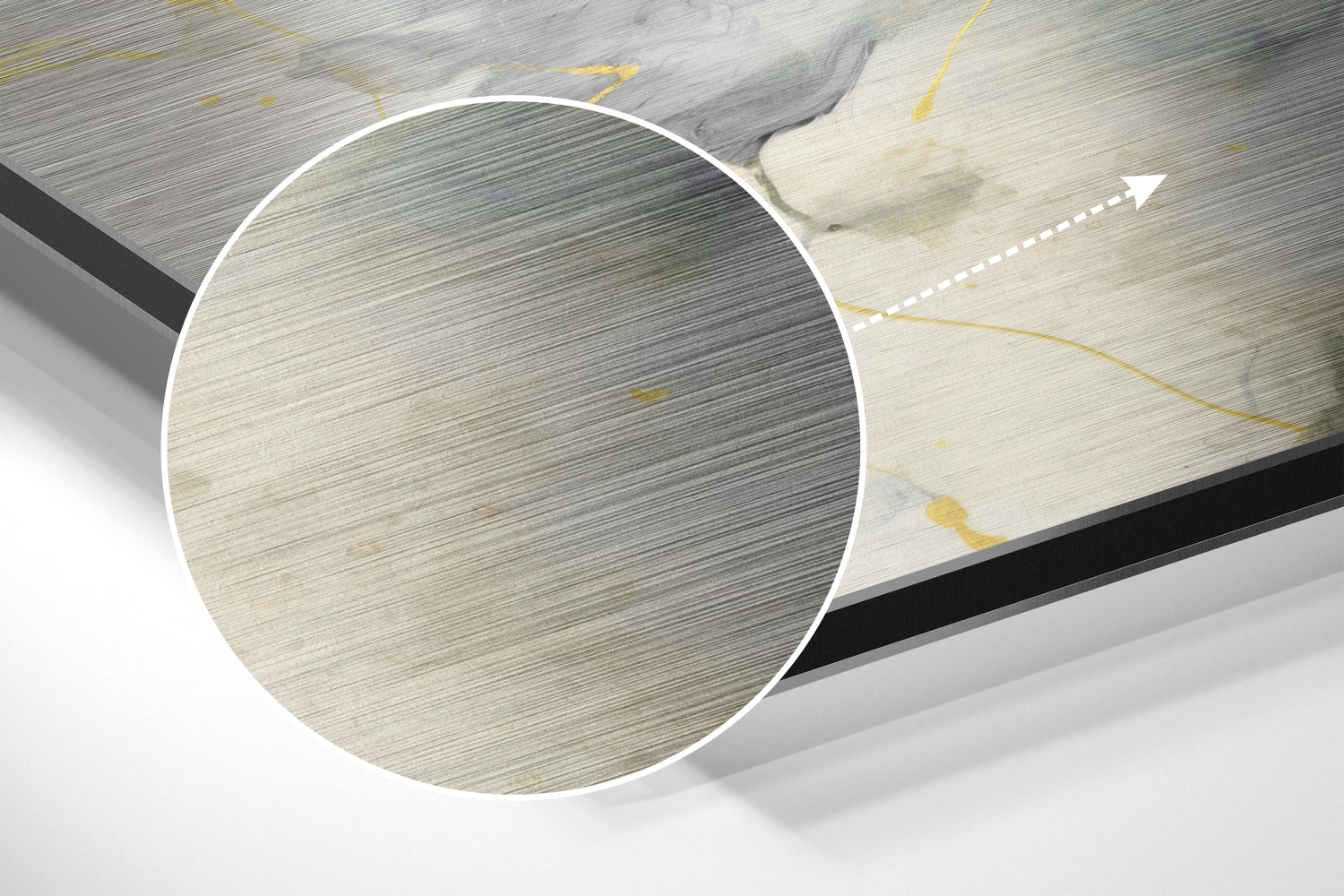 Marbleous  Brushed Aluminum Dibond Wall Art.