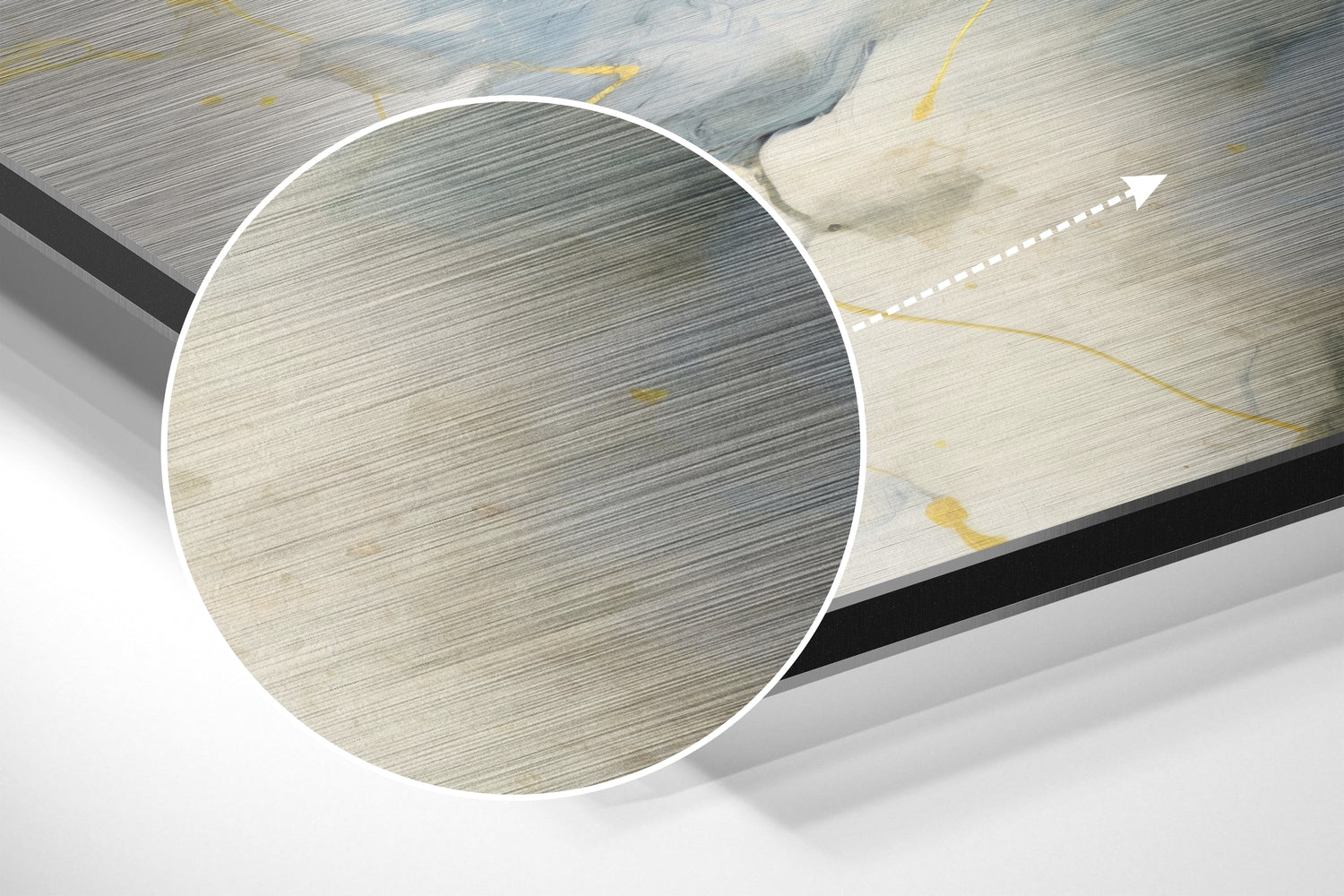 Marbleous  Brushed Aluminum Dibond Wall Art.