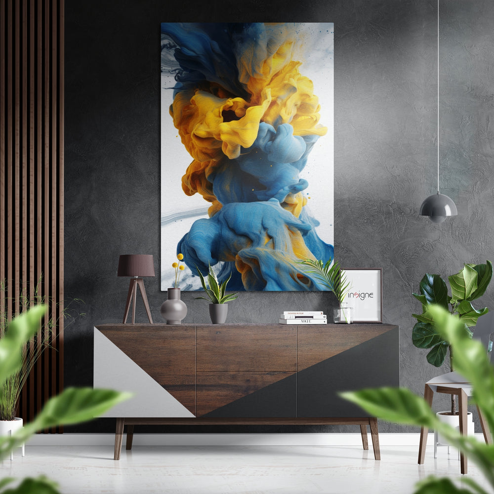 Color Explode Brushed Aluminum Dibond Wall Art.
