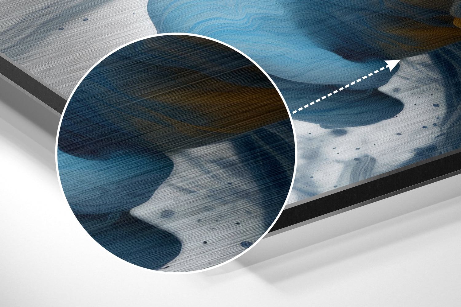 Color Explode Brushed Aluminum Dibond Wall Art.