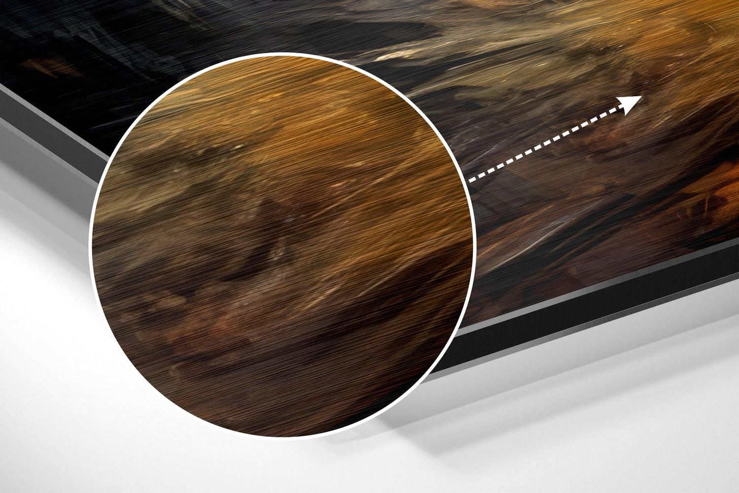 Darkness Brushed Aluminum Dibond Wall Art.