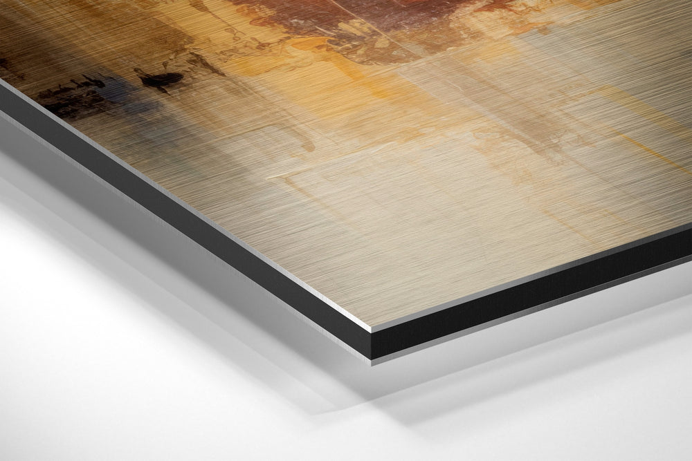 Beach Walk Brushed Aluminum Dibond Wall Art.