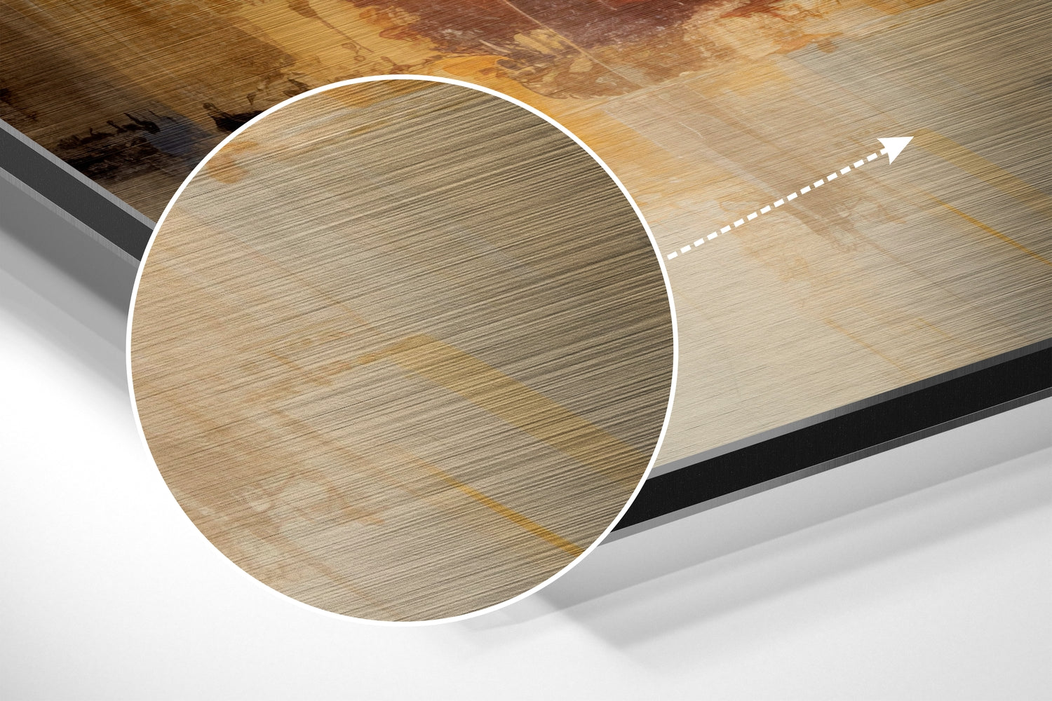 Beach Walk Brushed Aluminum Dibond Wall Art.