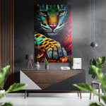 Baby Tiger Brushed Aluminum Dibond Wall Art.
