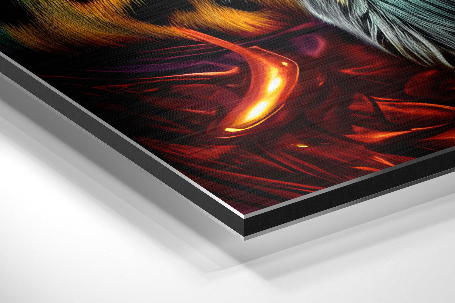 Baby Tiger Brushed Aluminum Dibond Wall Art.