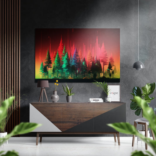 Forest Brushed Aluminum Dibond Wall Art.