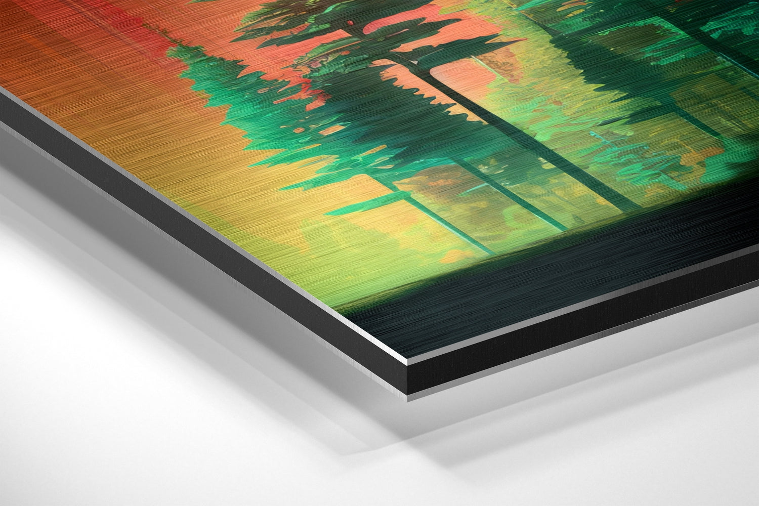 Forest Brushed Aluminum Dibond Wall Art.