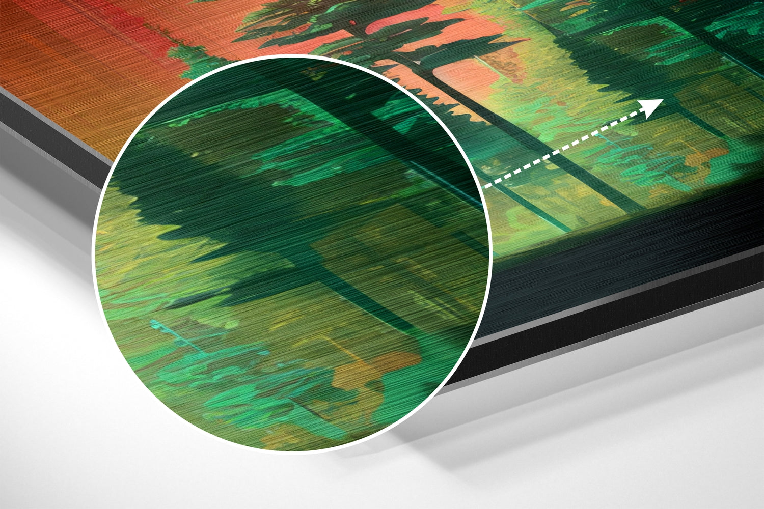 Forest Brushed Aluminum Dibond Wall Art.