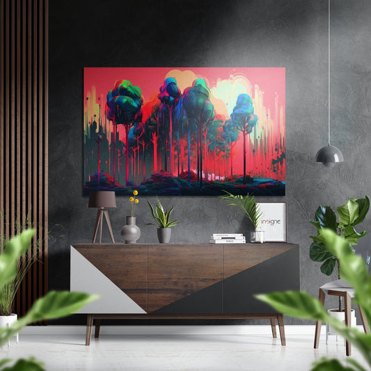 Forest Brushed Aluminum Dibond Wall Art.