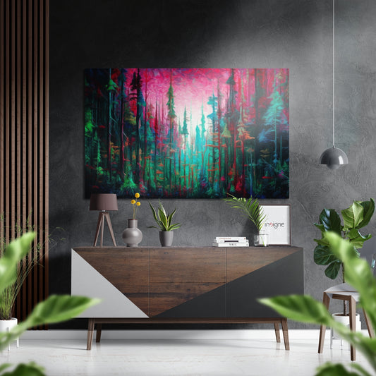 Forest Brushed Aluminum Dibond Wall Art.