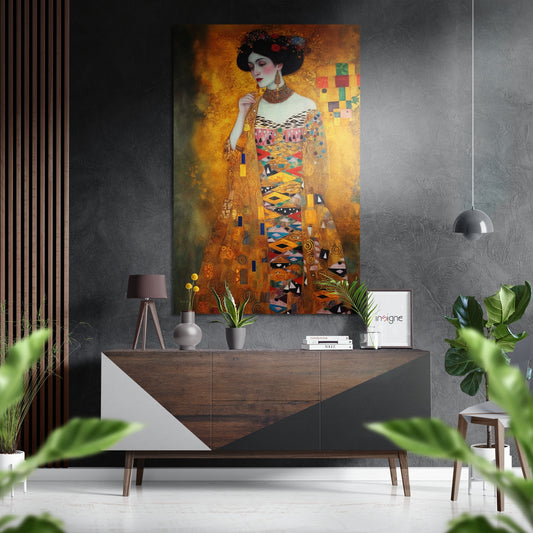Klimt Brushed Aluminum Dibond Wall Art.