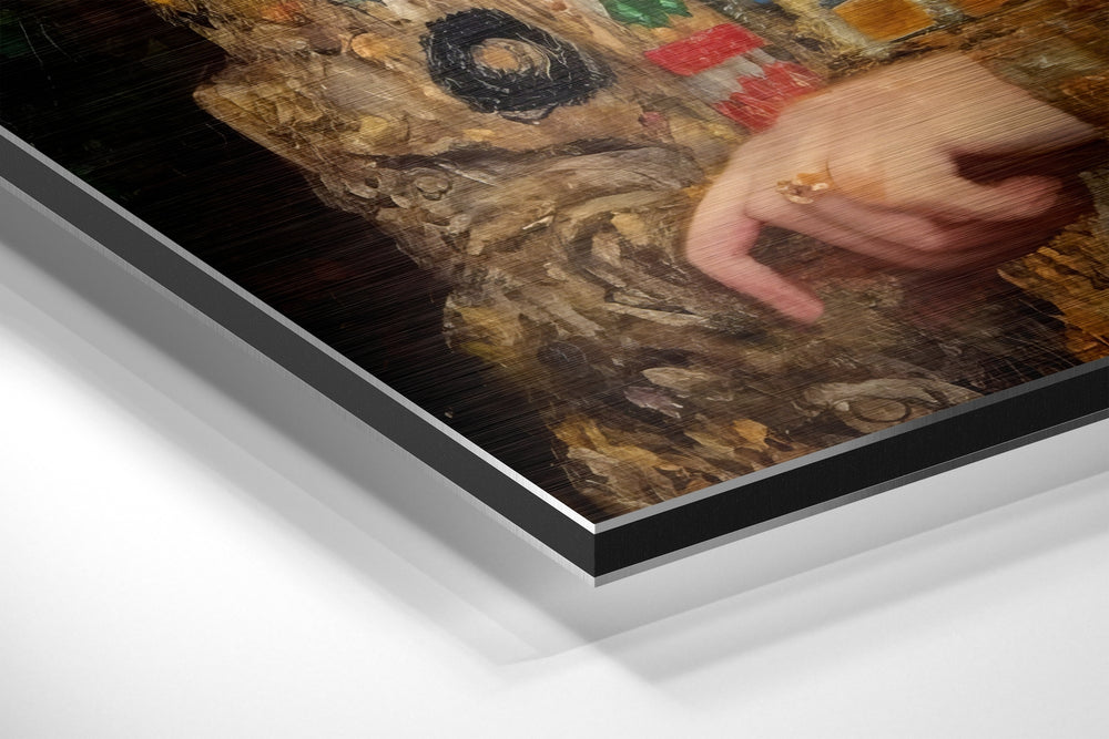 Klimt Brushed Aluminum Dibond Wall Art.