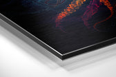 Jellyfish Brushed Aluminum Dibond Wall Art.