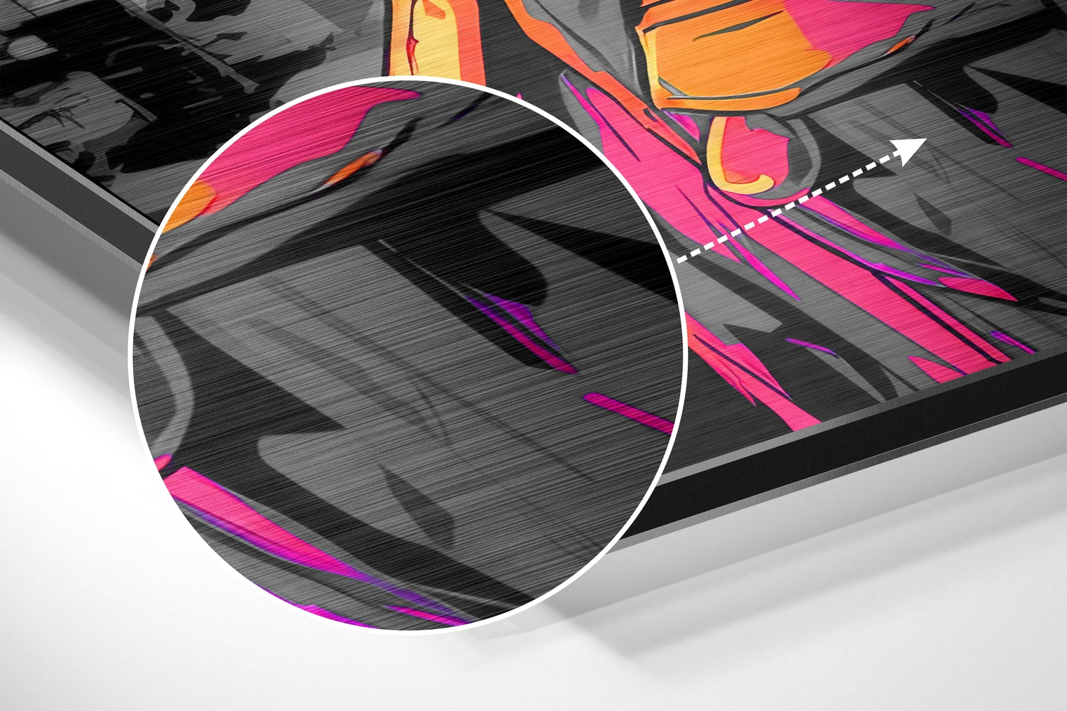 Woman and the Music Brushed Aluminum Dibond Wall Art.