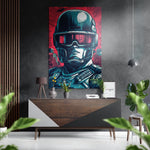 Robocop Brushed Aluminum Dibond Wall Art.