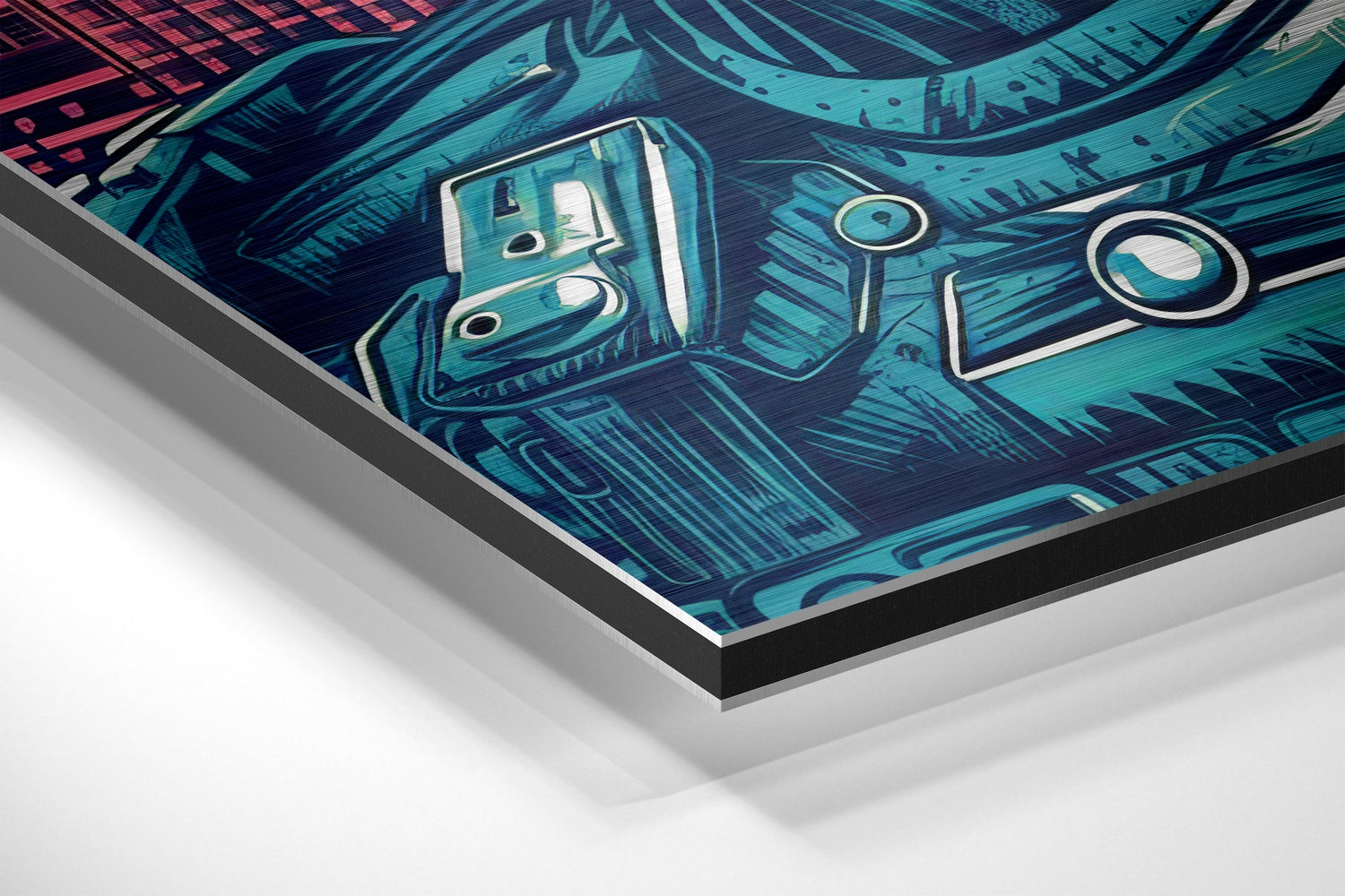 Robocop Brushed Aluminum Dibond Wall Art.