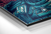 Robocop Brushed Aluminum Dibond Wall Art.