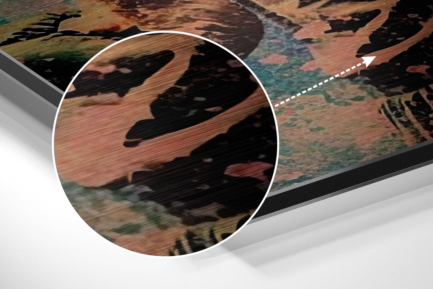 Rocky Brushed Aluminum Dibond Wall Art.