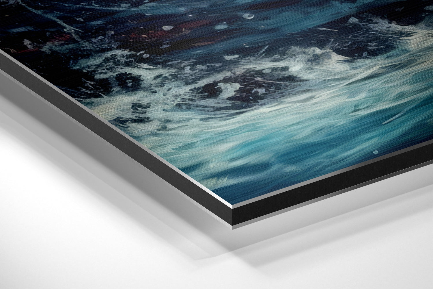 Astronaut Surfer Brushed Aluminum Dibond Wall Art.