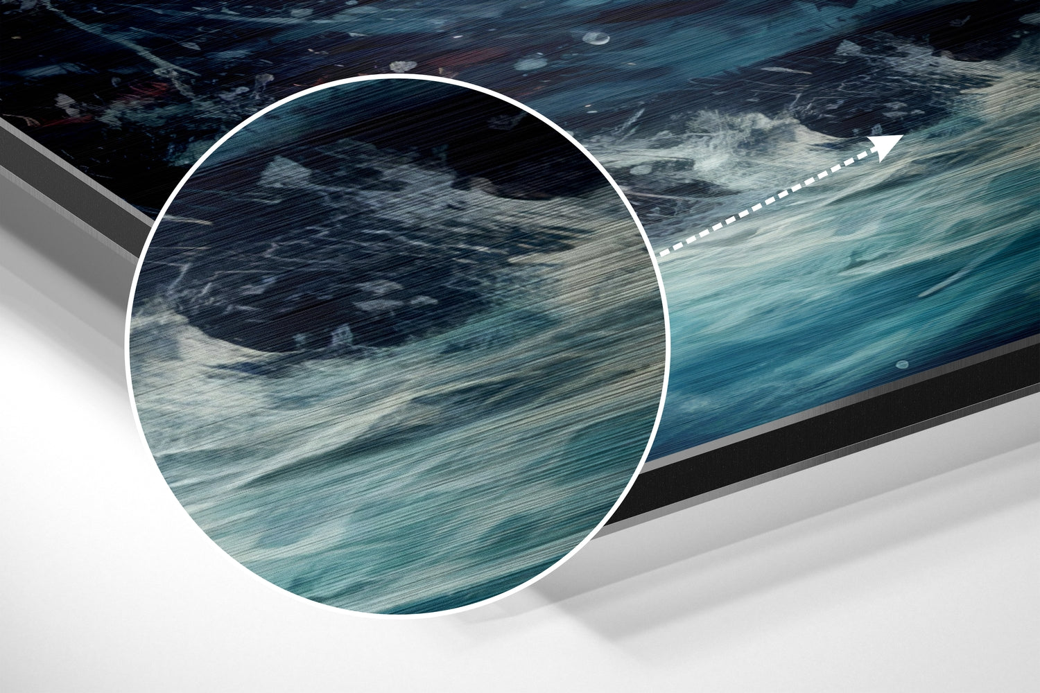 Astronaut Surfer Brushed Aluminum Dibond Wall Art.