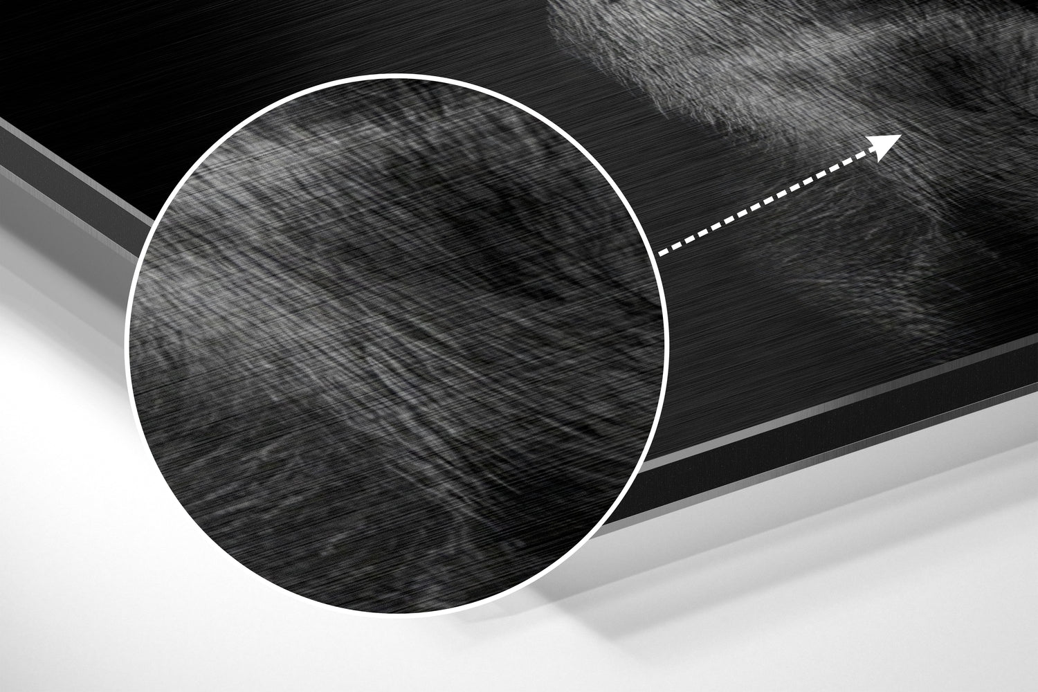 Dog and Gun Brushed Aluminum Dibond Wall Art.