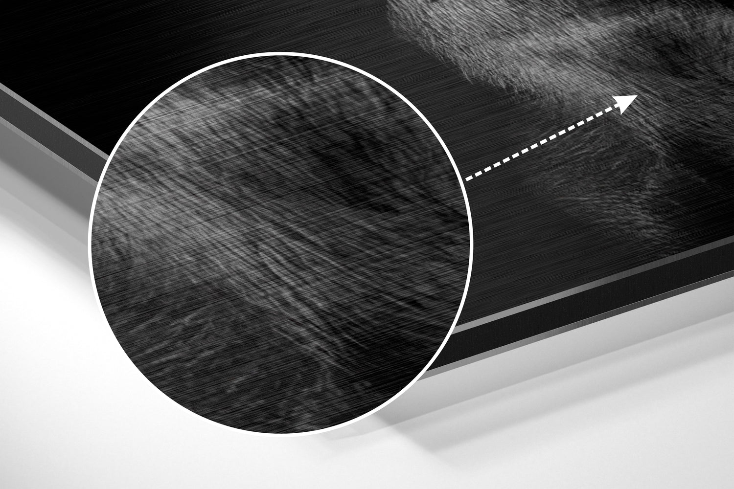 Dog and Gun Brushed Aluminum Dibond Wall Art.