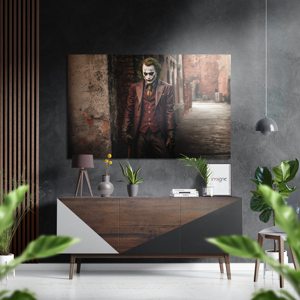 Joker Brushed Aluminum Dibond Wall Art.