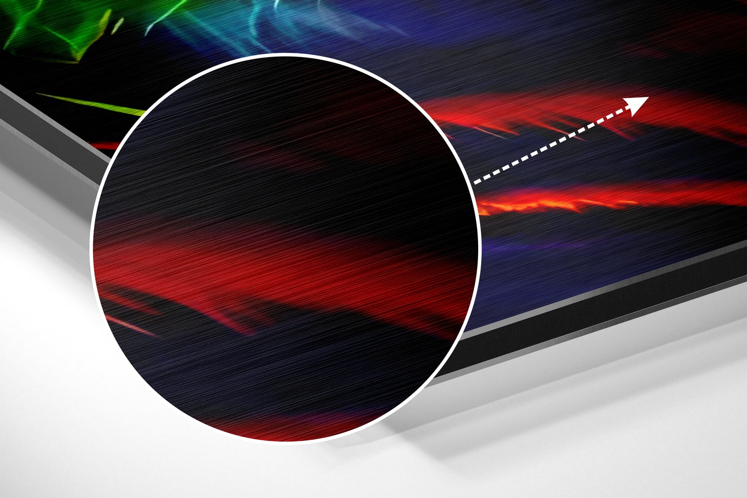 Neon Tiger Brushed Aluminum Dibond Wall Art.