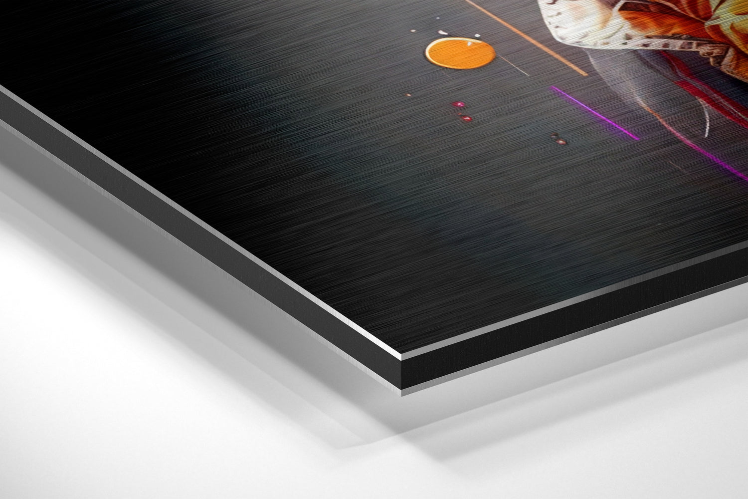 Dog Brushed Aluminum Dibond Wall Art.