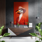 Lady Bird Brushed Aluminum Dibond Wall Art.