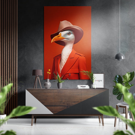 Lady Bird Brushed Aluminum Dibond Wall Art.