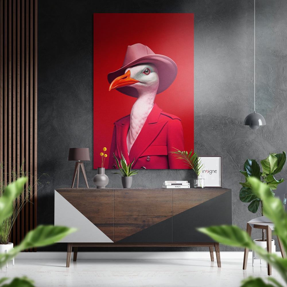 Lady Bird Brushed Aluminum Dibond Wall Art.