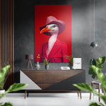 Lady Bird Brushed Aluminum Dibond Wall Art.