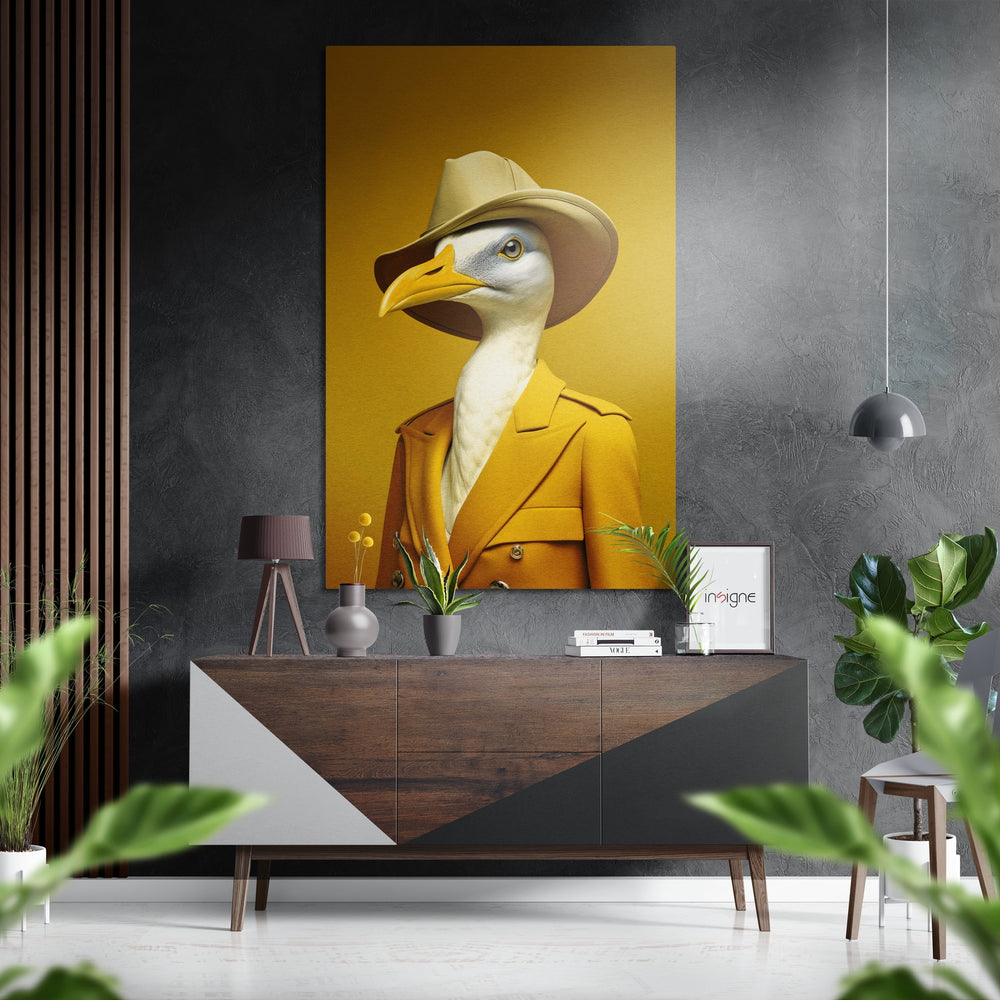 Lady Bird Brushed Aluminum Dibond Wall Art.
