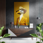 Lady Bird Brushed Aluminum Dibond Wall Art.