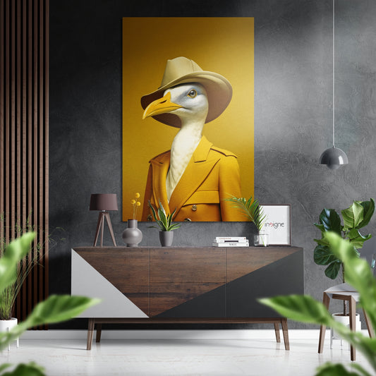 Lady Bird Brushed Aluminum Dibond Wall Art.