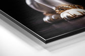 Puppy Brushed Aluminum Dibond Wall Art.