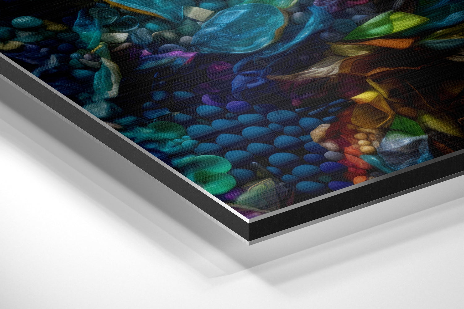 Lips Brushed Aluminum Dibond Wall Art.