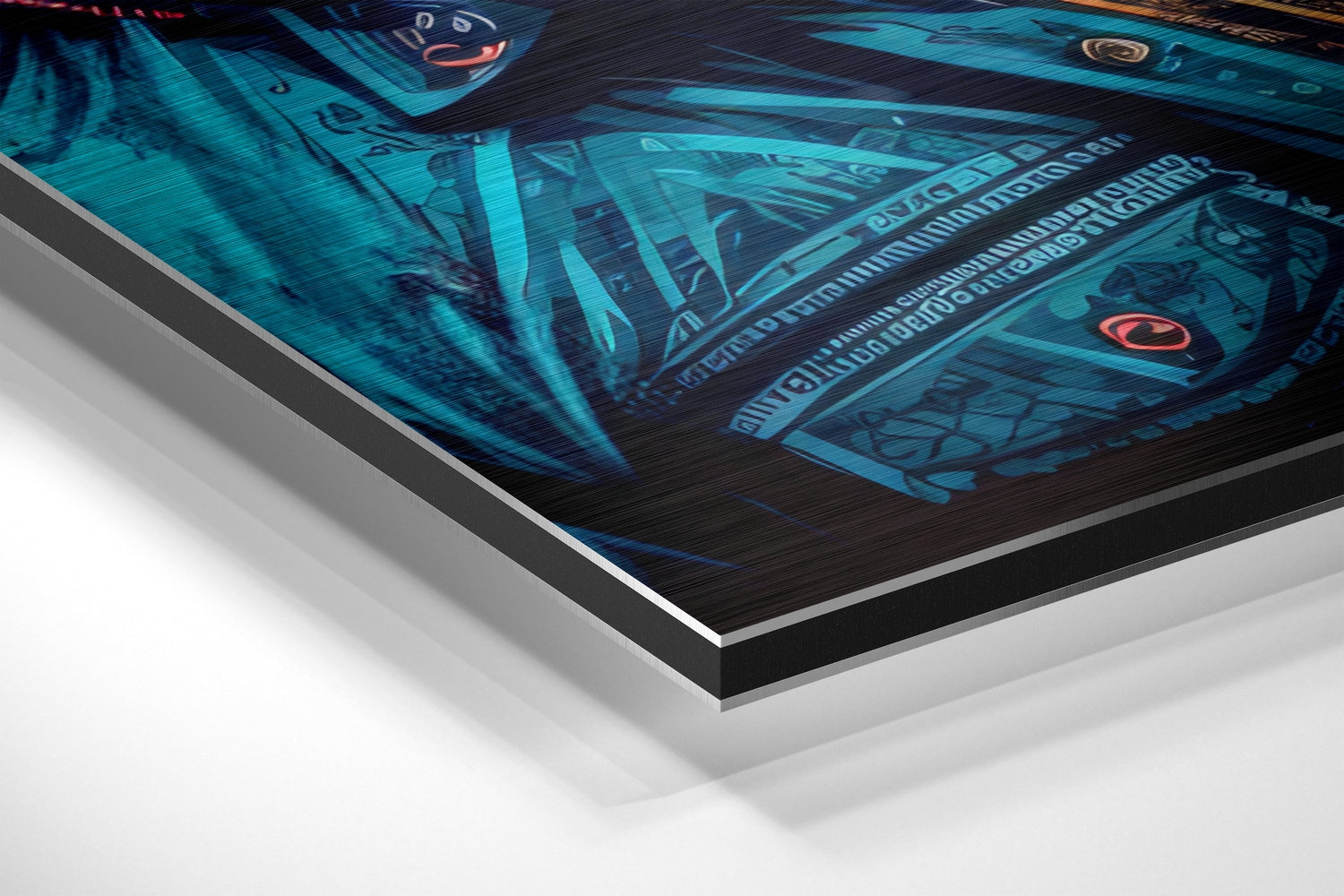 Lion Brushed Aluminum Dibond Wall Art.