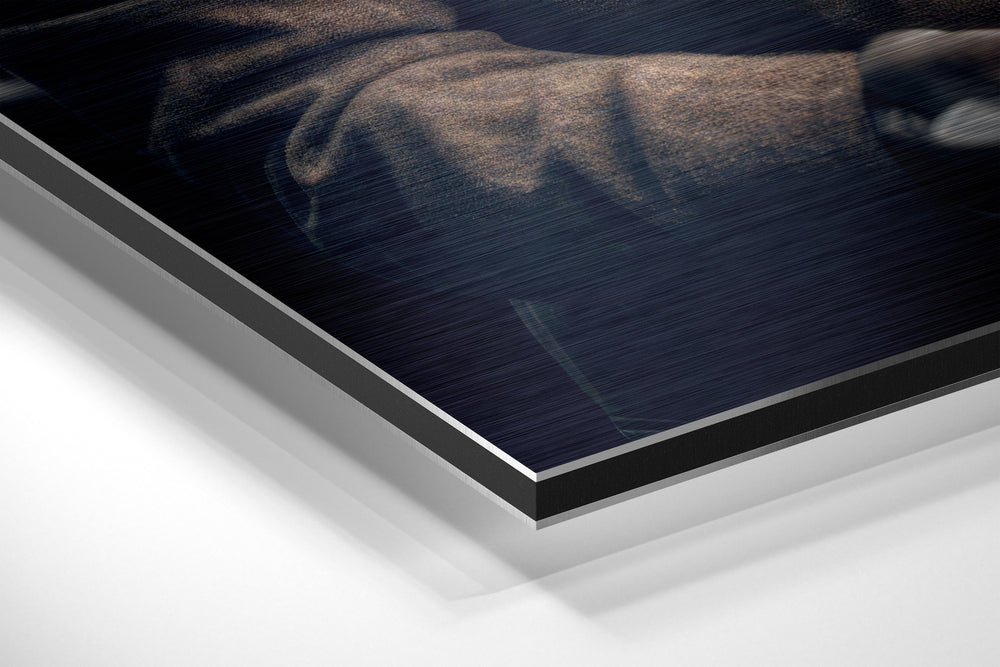 Elephant the Gentleman Brushed Aluminum Dibond Wall Art.
