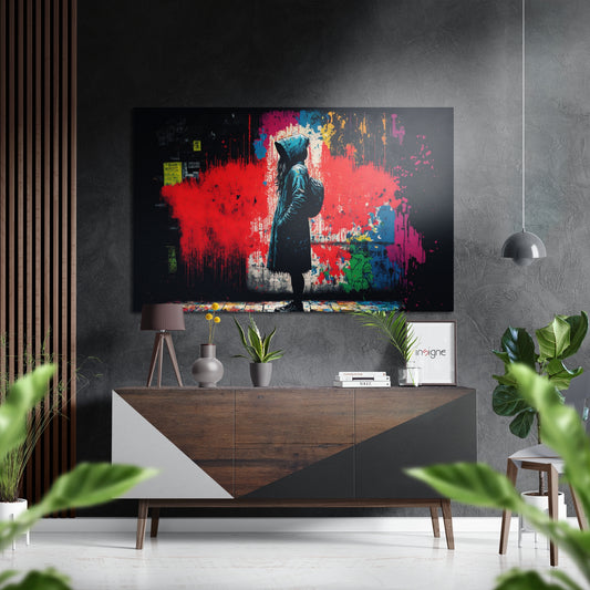 Confrontation Brushed Aluminum Dibond Wall Art.
